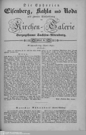 Eichenberg (Beschluß), Bibra, Parochie Rüdersdorf : 8. Lieferung