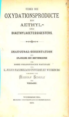 Über die Oxydationsproducte des Aethyl- und Diaethylacetessigesters