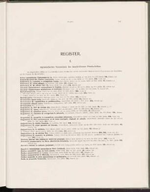 I. Alphabetisches Verzeichnis der beschriebenen Handschriften.
