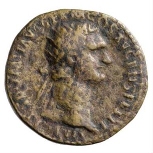 Münze, Dupondius, 90 - 91 n. Chr.