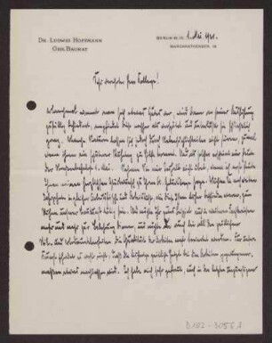 Schreiben an Hermann Muthesius (Brief)