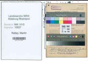 Entnazifizierung Martin Rattey , geb. 31.10.1881 (Schmied)