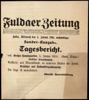 Ausgabe vom Mittwoch, den 05. Januar 1916.