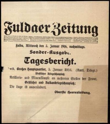 Ausgabe vom Mittwoch, den 05. Januar 1916.