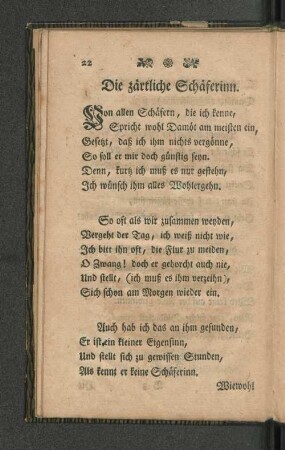 Die zärtliche Schäferinn.