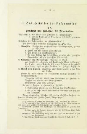 II. Das Zeitalter der Reformation