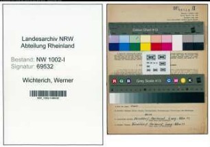 Entnazifizierung Werner Wichterich , geb. 12.12.1902 (Kaufm.Angest.)