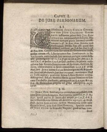 Caput I. De Jure Personarum.