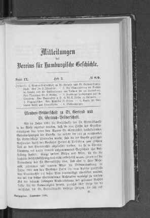 Elenden=Brüderschaft zu St. Gertrud und St. Getrud=Brüderschaft.