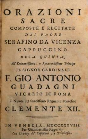 Orazioni Sacre, 5