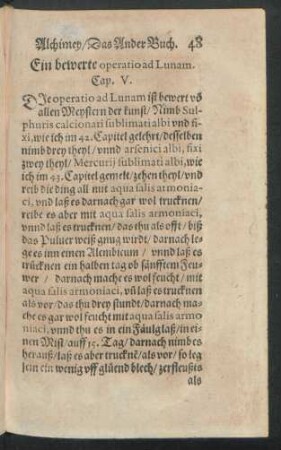 Ein bewerte operatio ad Lunam. Cap. V.