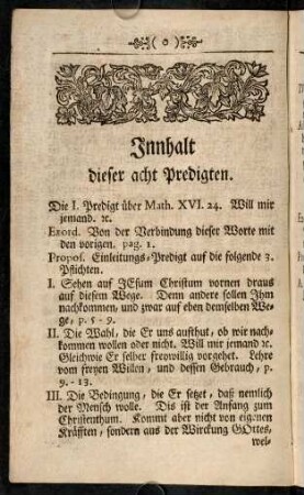 5v-8v, Inhalt dieser acht Predigten.