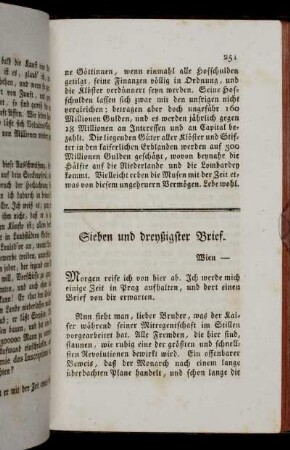 Sieben und dreyßigster Brief. Wien