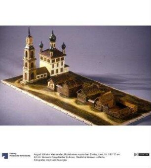 Modell eines russischen Dorfes