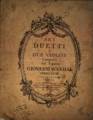 Sei duetti a due violini : opera XXVIII