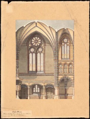 St. Johanniskirche, Hamburg-Altona: Glasfensteransicht von innen