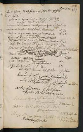Sommerhalbjahr 1766. Rektorat Philipp Friedrich Gmelin