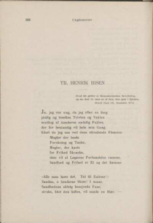 Til Hendrik Ibsen
