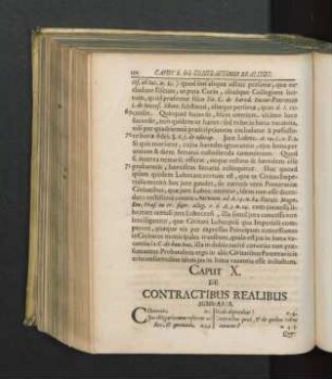 Caput X. De Contractibus Realibus.