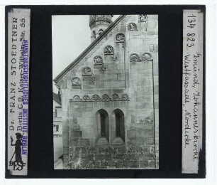 Schwäbisch Gmünd, Johanniskirche : Westfassade, rechte Seite