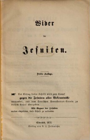 Wider die Jesuiten