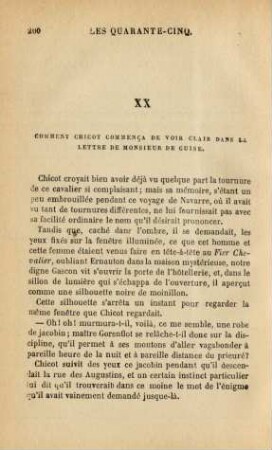 XX. Comment Chicot commenca de voir clair dans la lettre de Monsieur de Guise