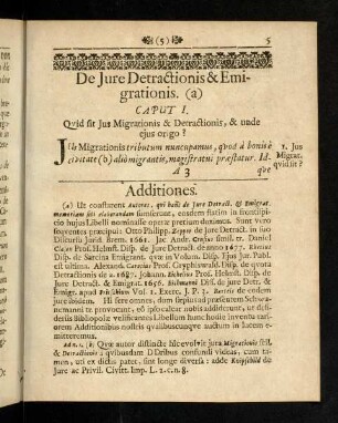 5-64, De Jure Detractionis & Emigrationis.