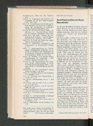 Zwei Papiermühlen im Raum Neumünster.