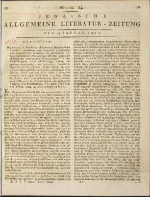Num. 24. Den 28. Januar 1805