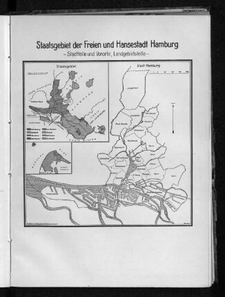 Staatsgebiet der Freien und Hansestadt Hamburg - Stadtteile und Vororte, Landgebietsteile -