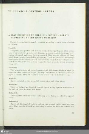 VII. Chemical Control Agents