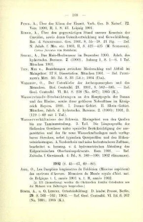 Nachträge zur Literatur von 1902
