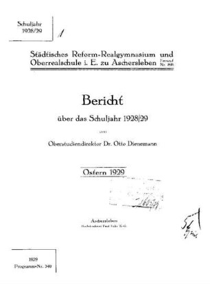 1928/29: Bericht ... - 1928/29