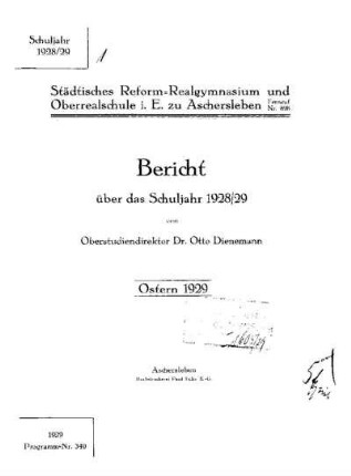 1928/29: Bericht ... - 1928/29