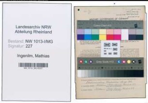 Entnazifizierung Mathias Ingenilm , geb. 10.07.1895 (Arbeiter)