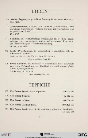 Teppiche (Nr. 177-191)