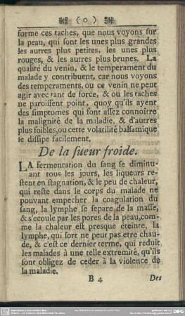 De la sueur froide