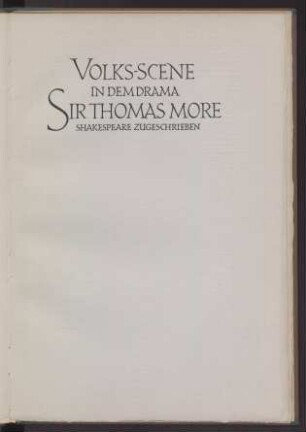 Volks-Scene in dem Drama Sir Thomas More, Shakespeare zugeschrieben
