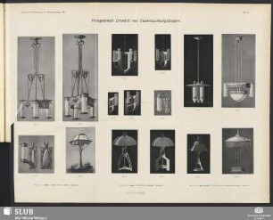 Tafel II. Preisgekrönte Entwürfe von Gasbeleuchtungskörpern