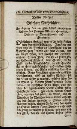 Dritter Abschnit. Gelehrte Nachrichten.