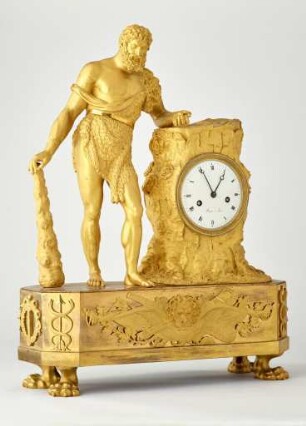 Uhr mit Herkulesfigur