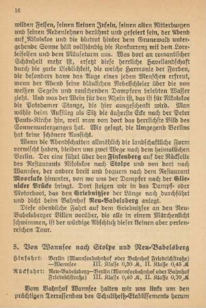 5. Von Wannsee nach Stolpe und Neu-Babelsberg