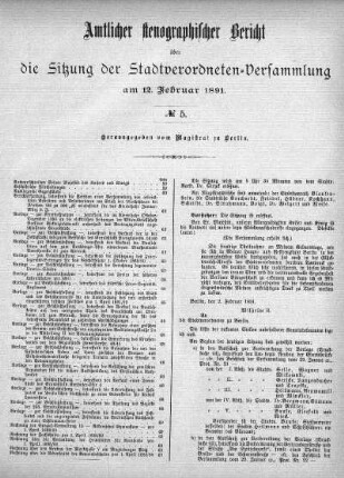 No. 5, 12. Februar 1891