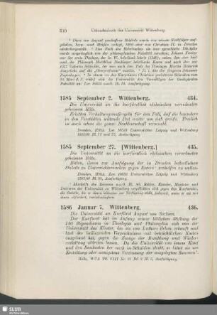 436. 1586, Januar 7. Wittenberg