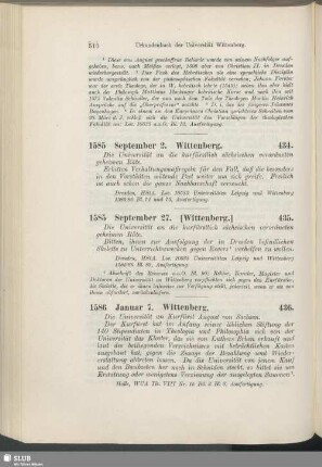 436. 1586, Januar 7. Wittenberg