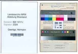 Entnazifizierung Hermann Geerligs , geb. 20.02.1886 (Geschaeftsinhaber)