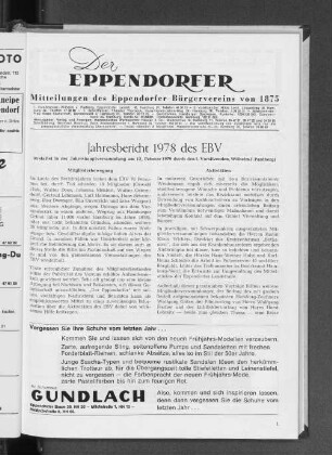 Jahresbericht 1978 des EBV