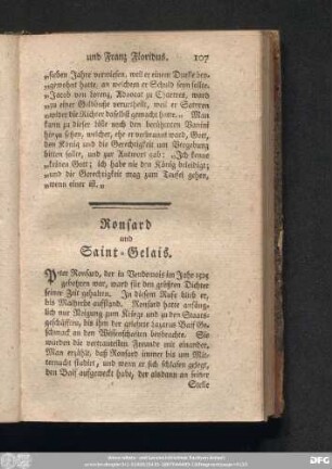 Ronsard und Saint-Gelais.