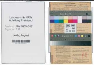Entnazifizierung August Jeide , geb. 09.04.1901 (Buchhaendler)