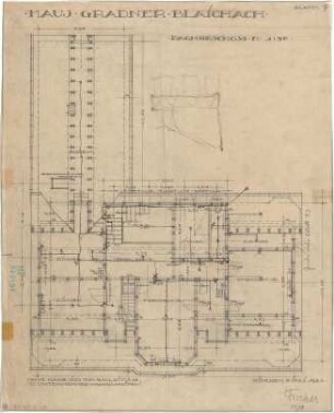 Fischer, Theodor; Blaichach; Haus Gradner - Grundriss DG
